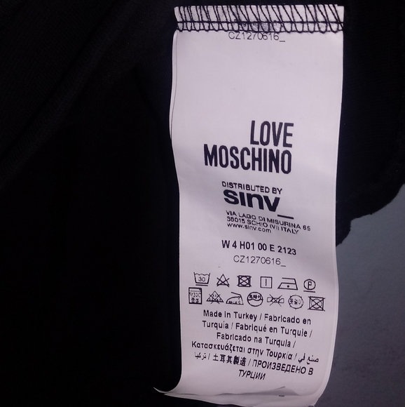 Moschino Mesh Heart Tee Shirt - Picture 11 of 11